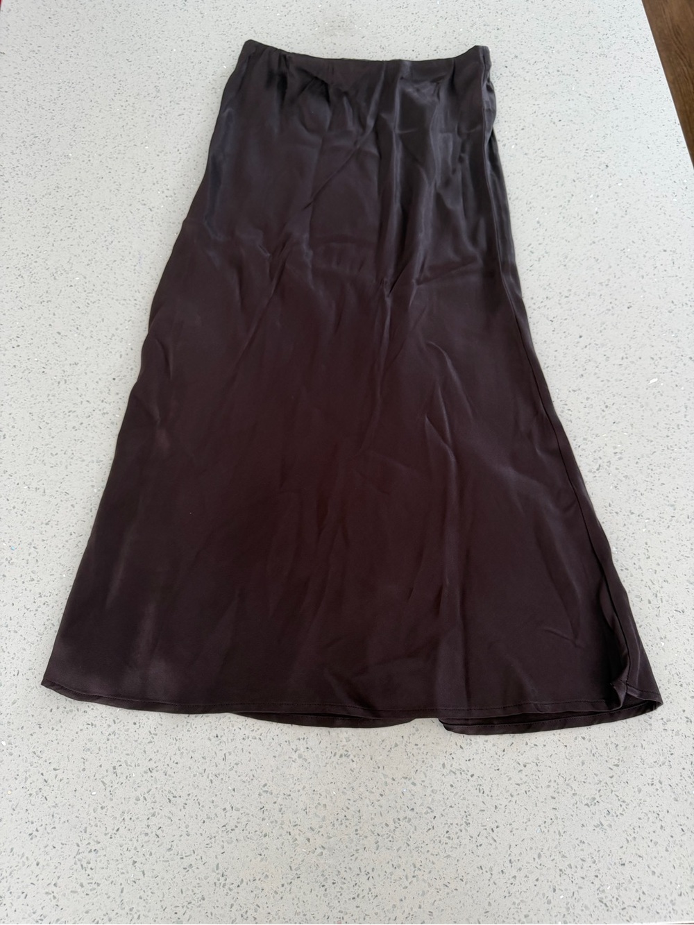 ANTHROPOLOGIE BROWN TILDA SILK MAXI SKIRT